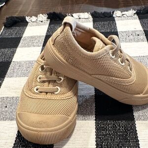 Kids' Tan Mesh Sneakers